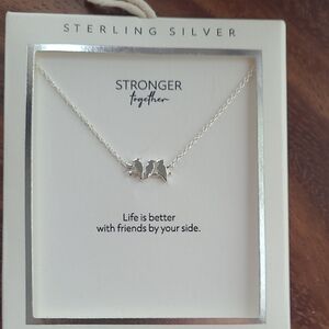 Silver Mountain Peaks Necklace Stronger Together